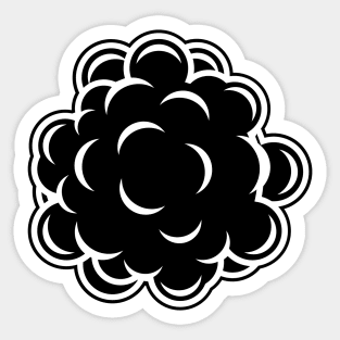 Black and White Monkeypox Virus Sticker